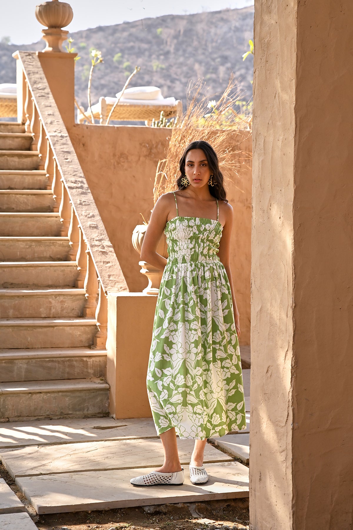 ZAFFIRO SMOCKED DRESS The Burnt Soul