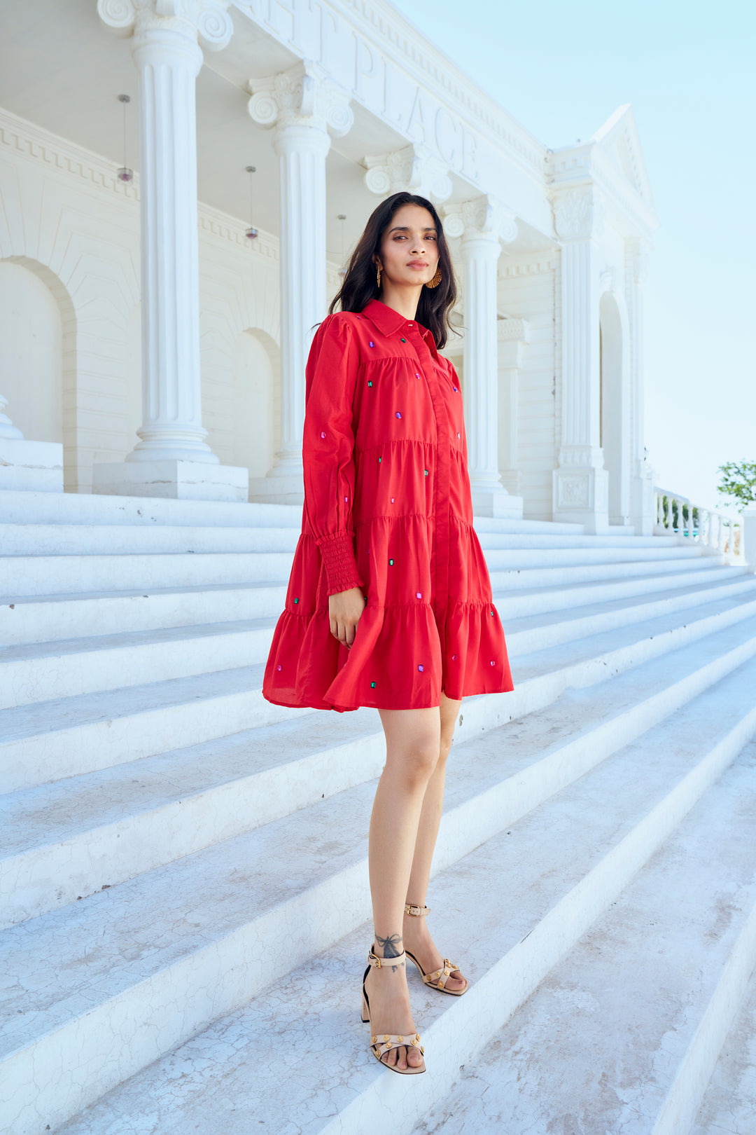 Scarlet Frill Dress