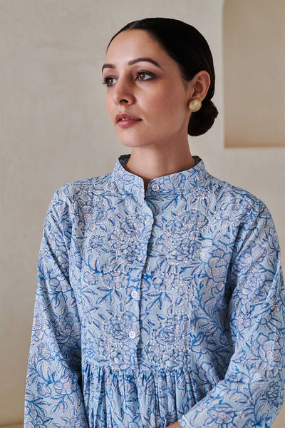 Mogra Collared Kurta