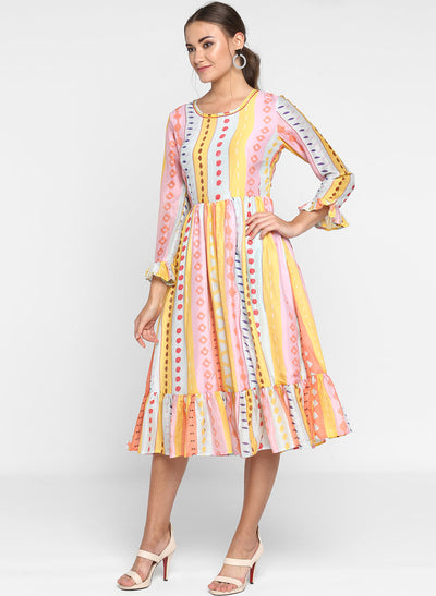 Buy Delphinium Bell Sleeve Dress