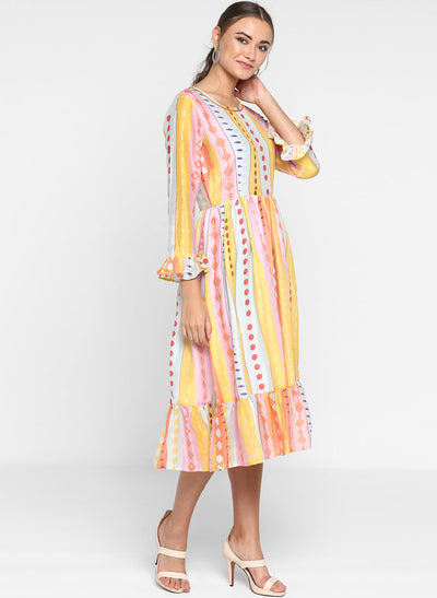 Buy Delphinium Bell Sleeve Dress