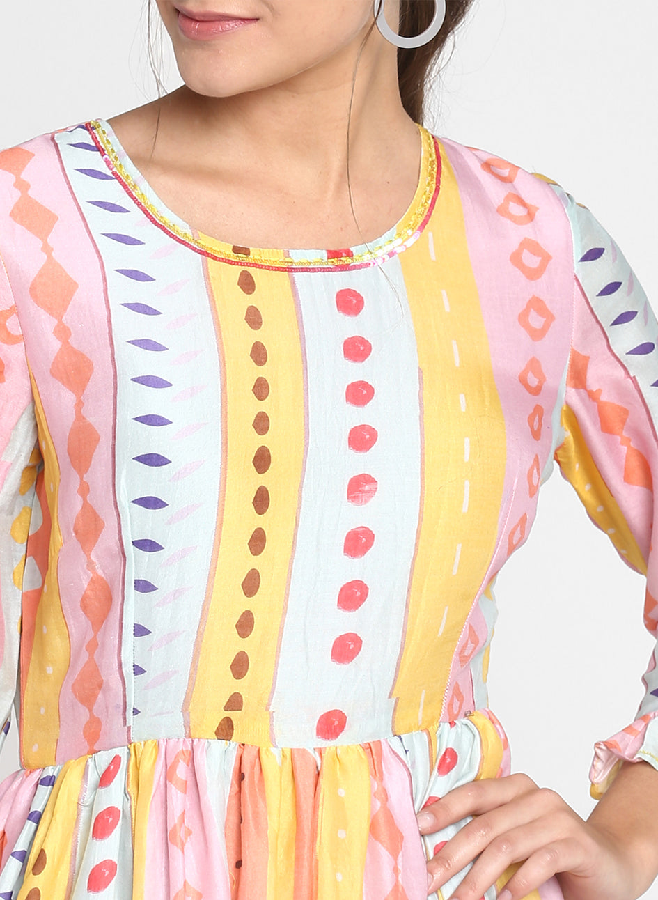 Delphinium Bell Sleeve Dress
