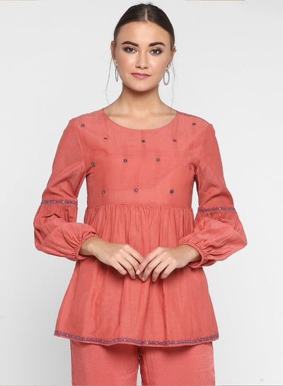 Get Online Peony Peplum Top