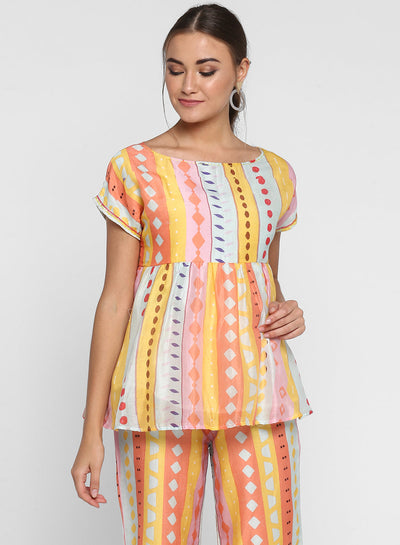 Get Delphinium Peplum Top