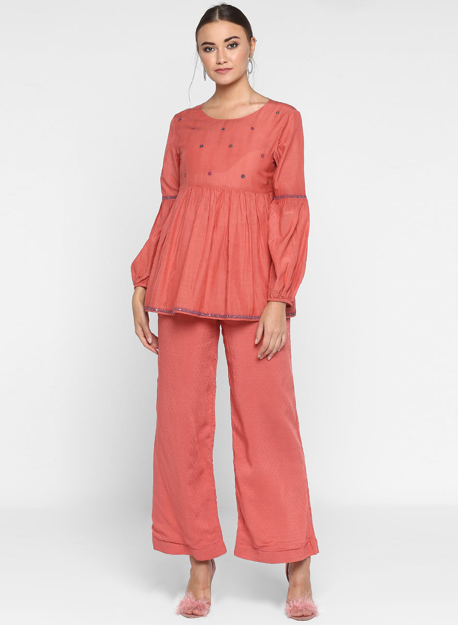 Get Peony Peplum Top