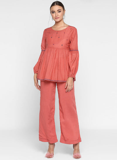 Get Peony Peplum Top