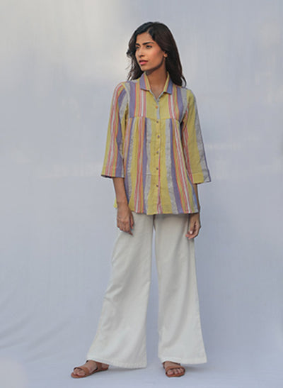 Buy Multi-Couloured Gathered Shirt