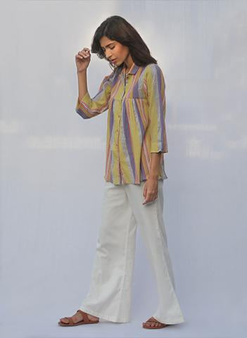 Get Multi-Couloured Gathered Shirt