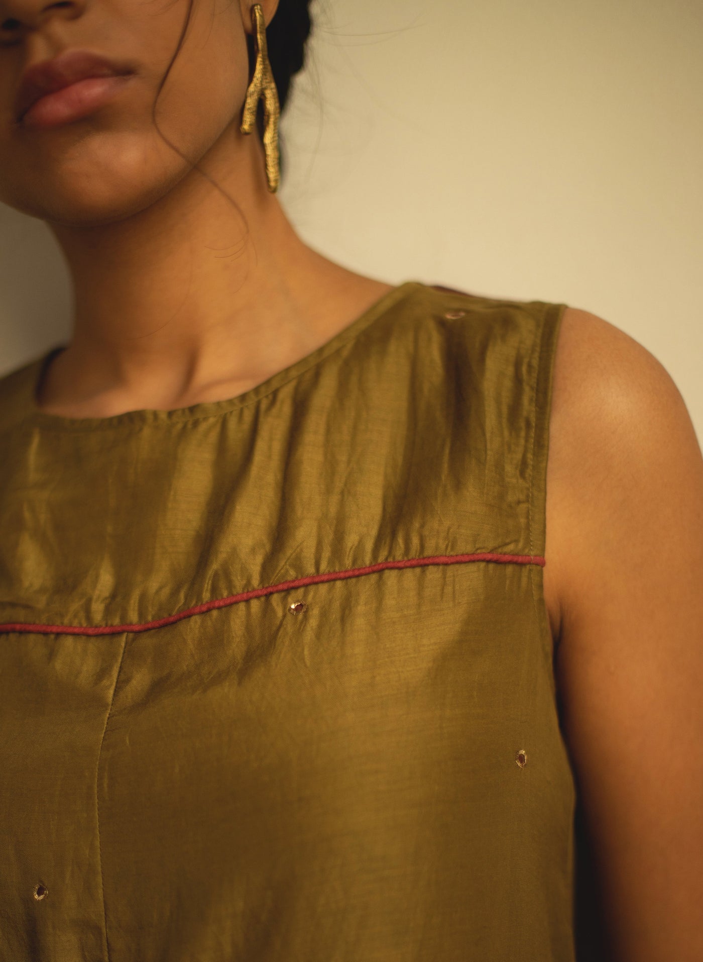 Bamboo Silk Cut Sleeve Dress