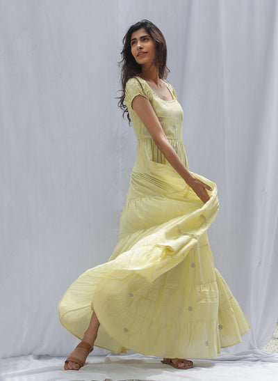 Puff Sleeve Maxi Dress Online 