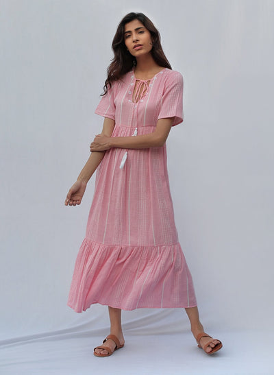 Buy Luna Gathered Midi Dress