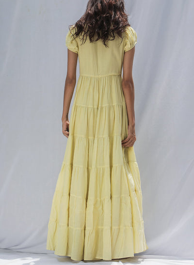 Online Puff Sleeve Maxi Dress