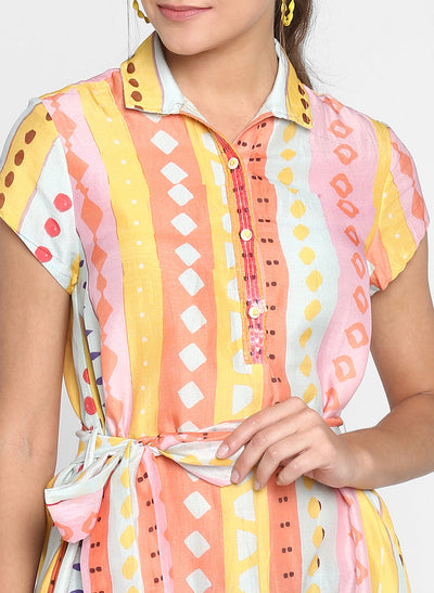 Delphinium Collar Dress