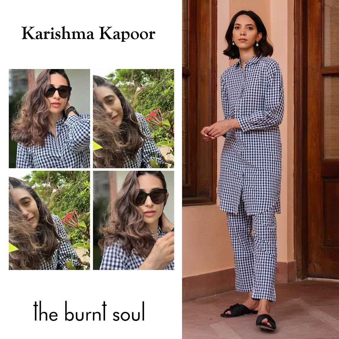 Prussian Checkered Shirt Dress