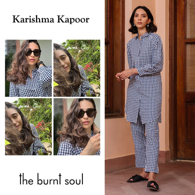 Prussian Checkered Shirt Dress