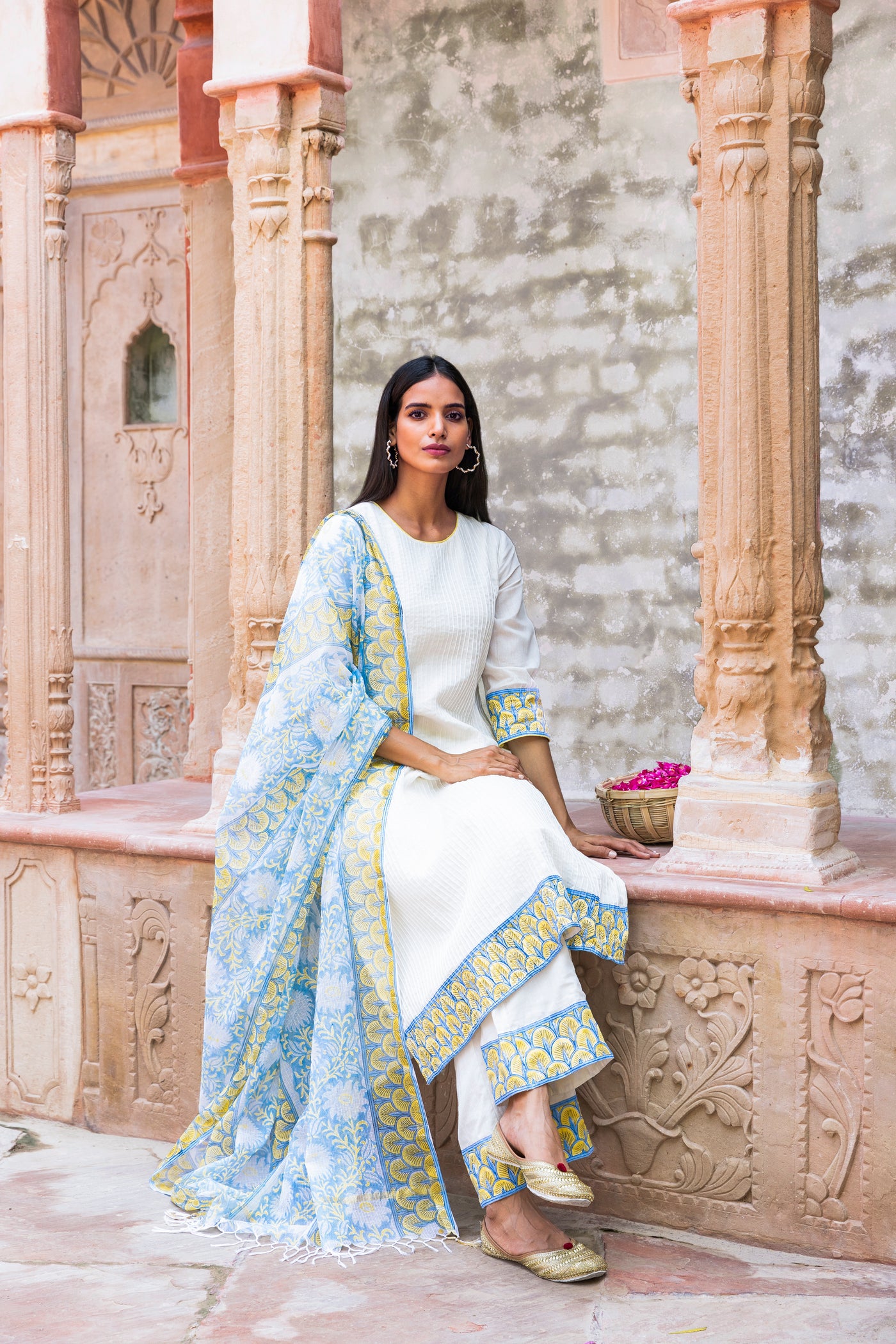 Amber Block Printed Dupatta