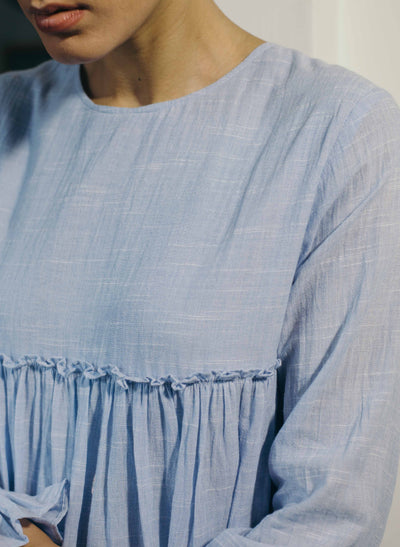 Shop Online Blue Tiered Dress 
