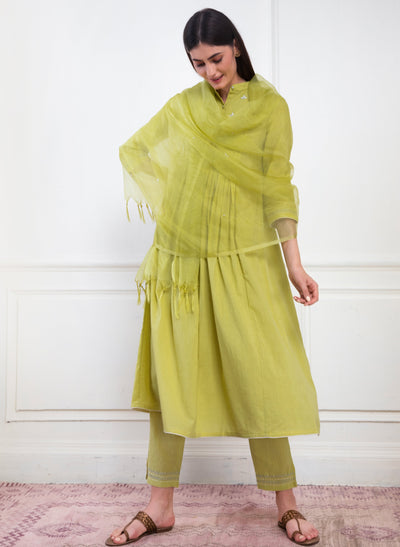 Bhini Cotton Pleated Kurta Online