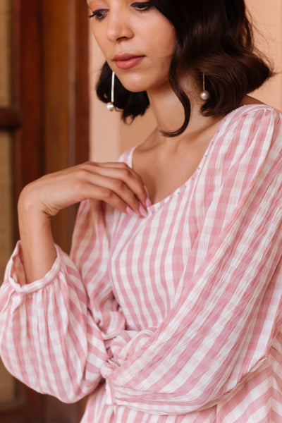 Blush Gingham Dress 