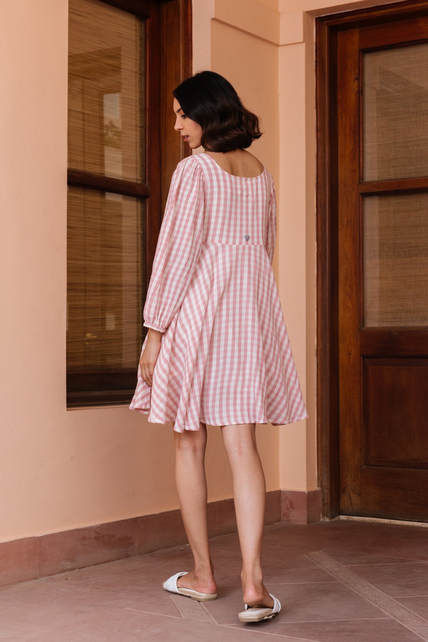 Blush Gingham Dress 