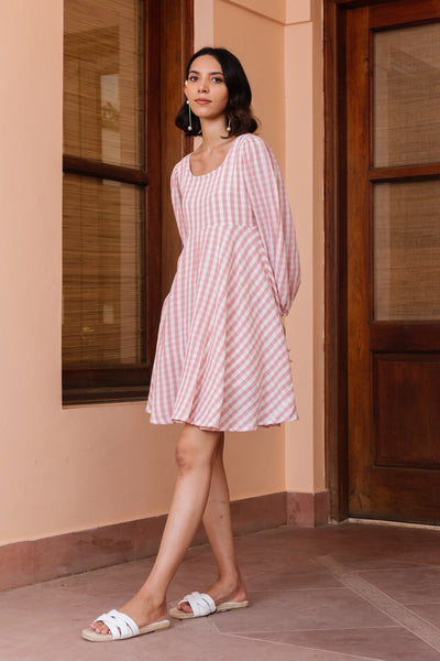 Blush Gingham Dress 