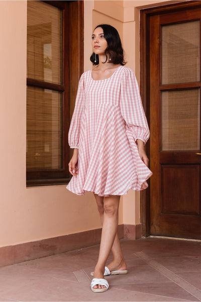 Blush Gingham Dress 