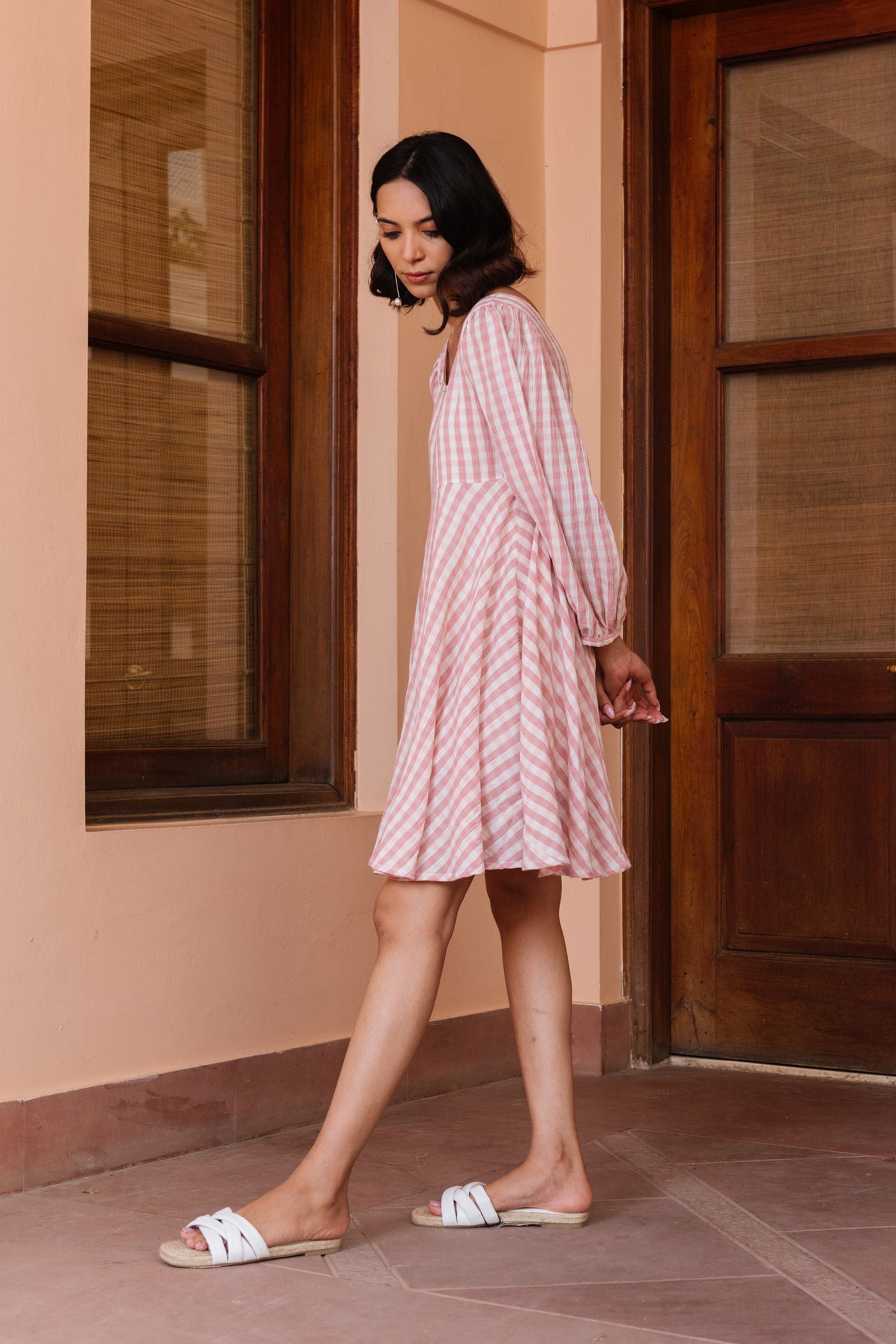 Blush Gingham Dress 