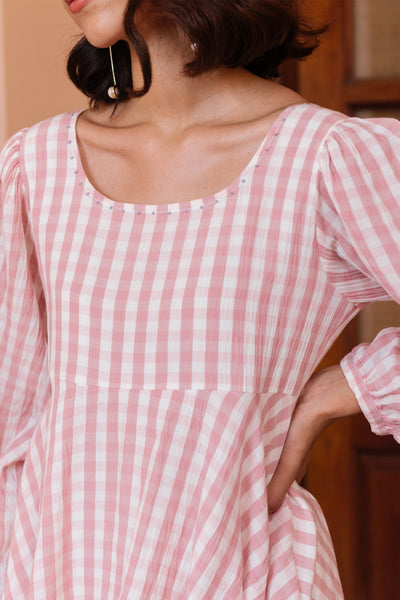 Blush Gingham Dress 