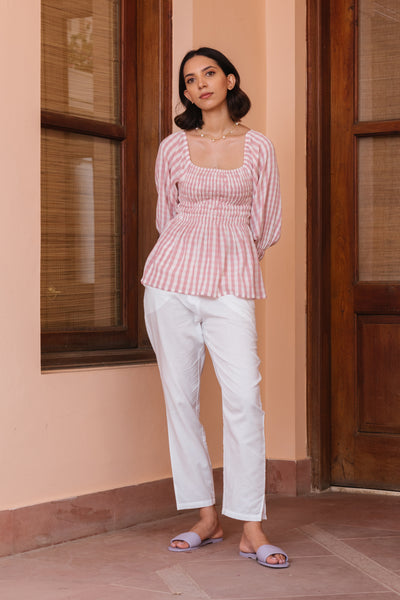 Blush Gingham Top