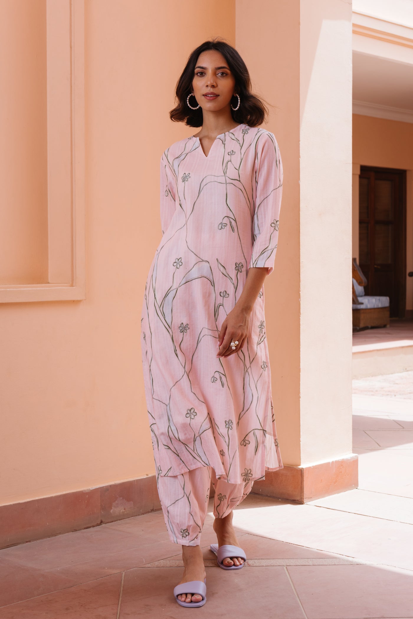Cherry Blossom Printed Kurta