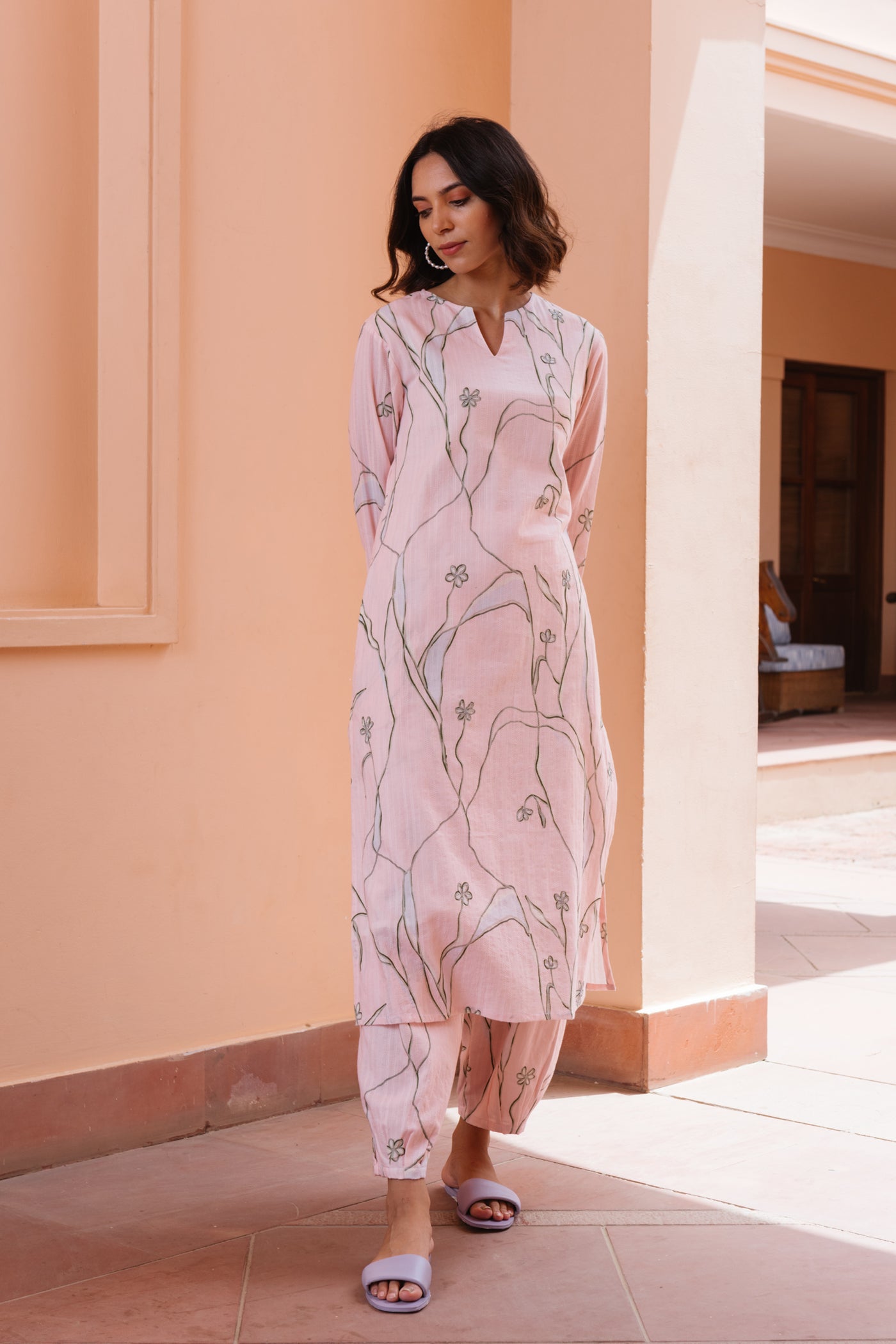 Cherry Blossom Printed Kurta