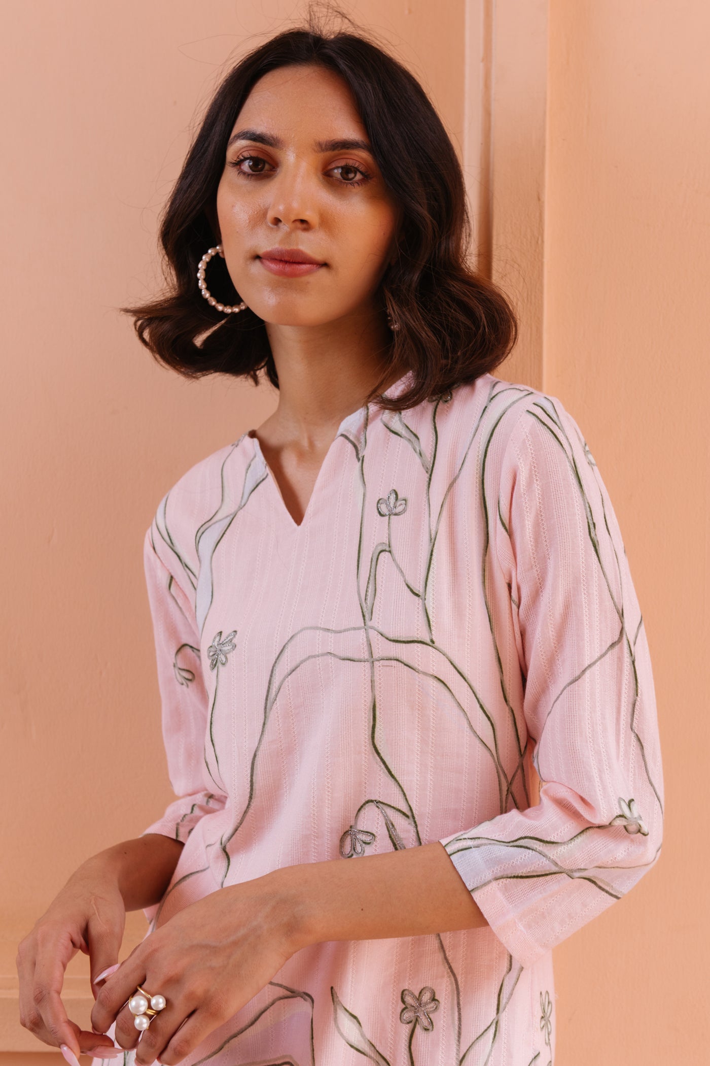 Cherry Blossom Printed Kurta