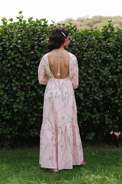 Cherry Blossom Printed Maxi Dress