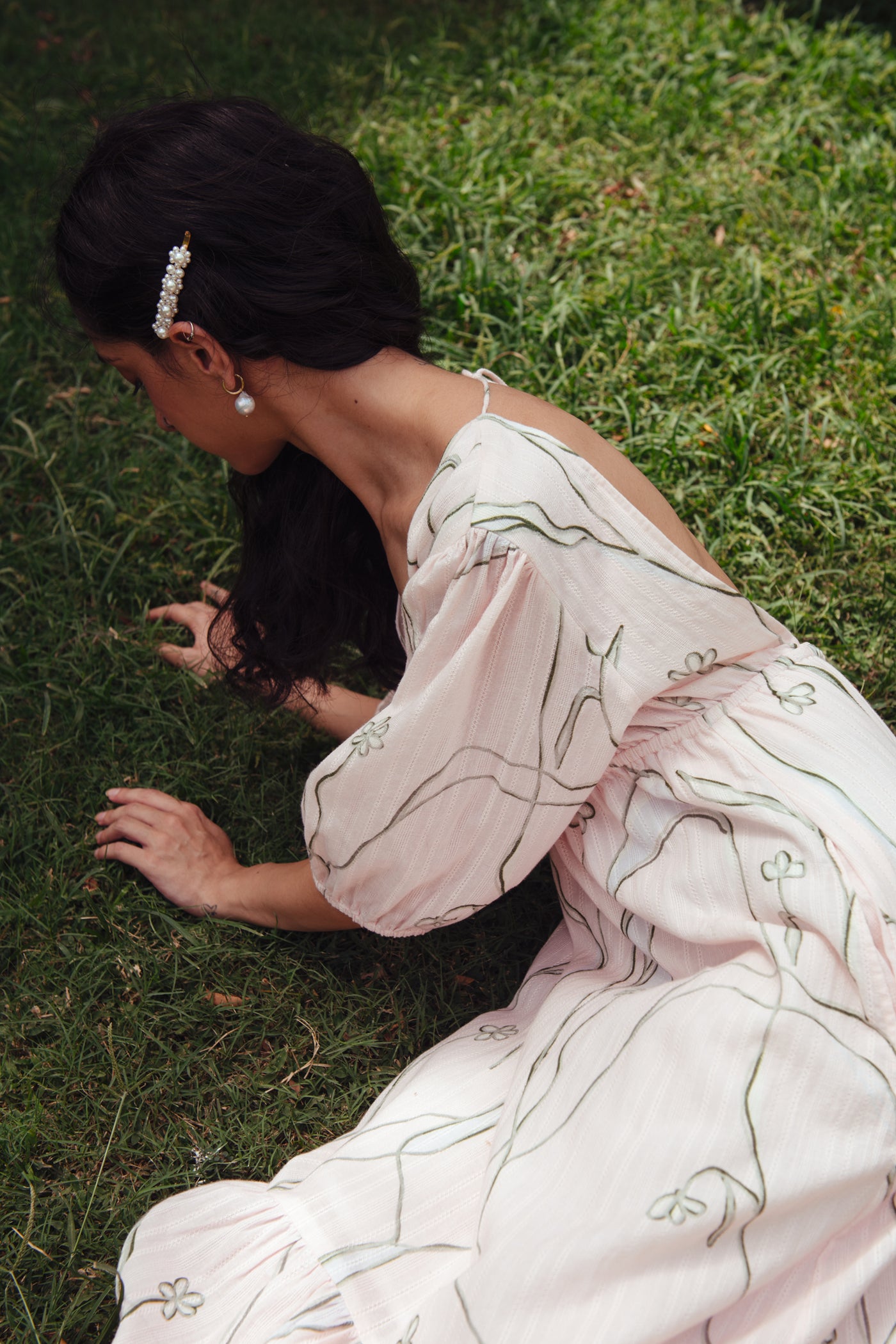 Cherry Blossom Printed Maxi Dress