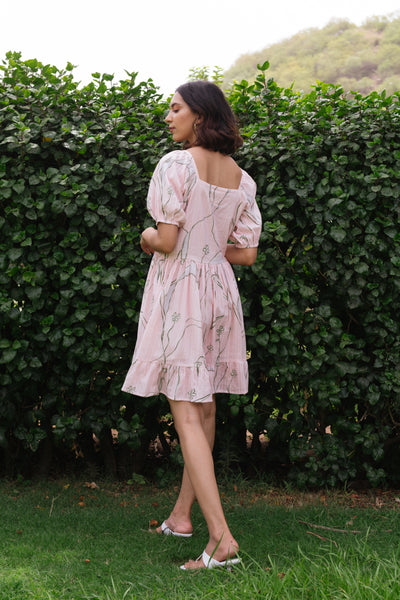 Cherry Blossom Printed Mini Dress
