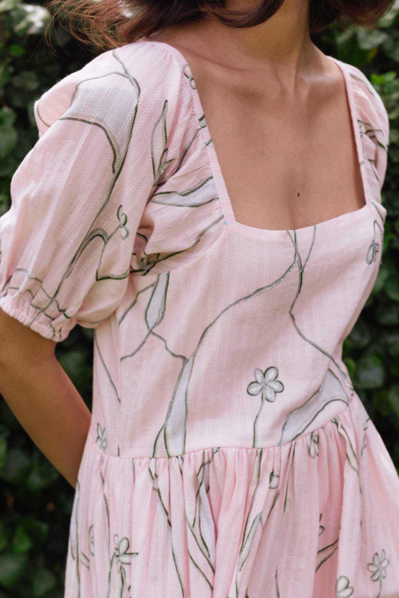 Cherry Blossom Printed Mini Dress