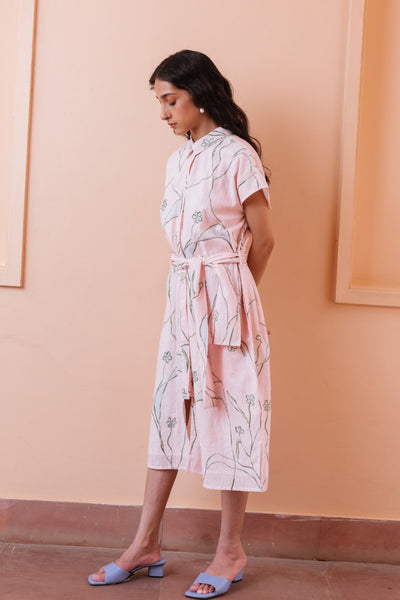 Cherry Blossom Printed Shirt Dress