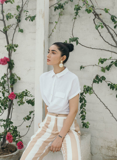 Buy Éclair Striped Wide Pants