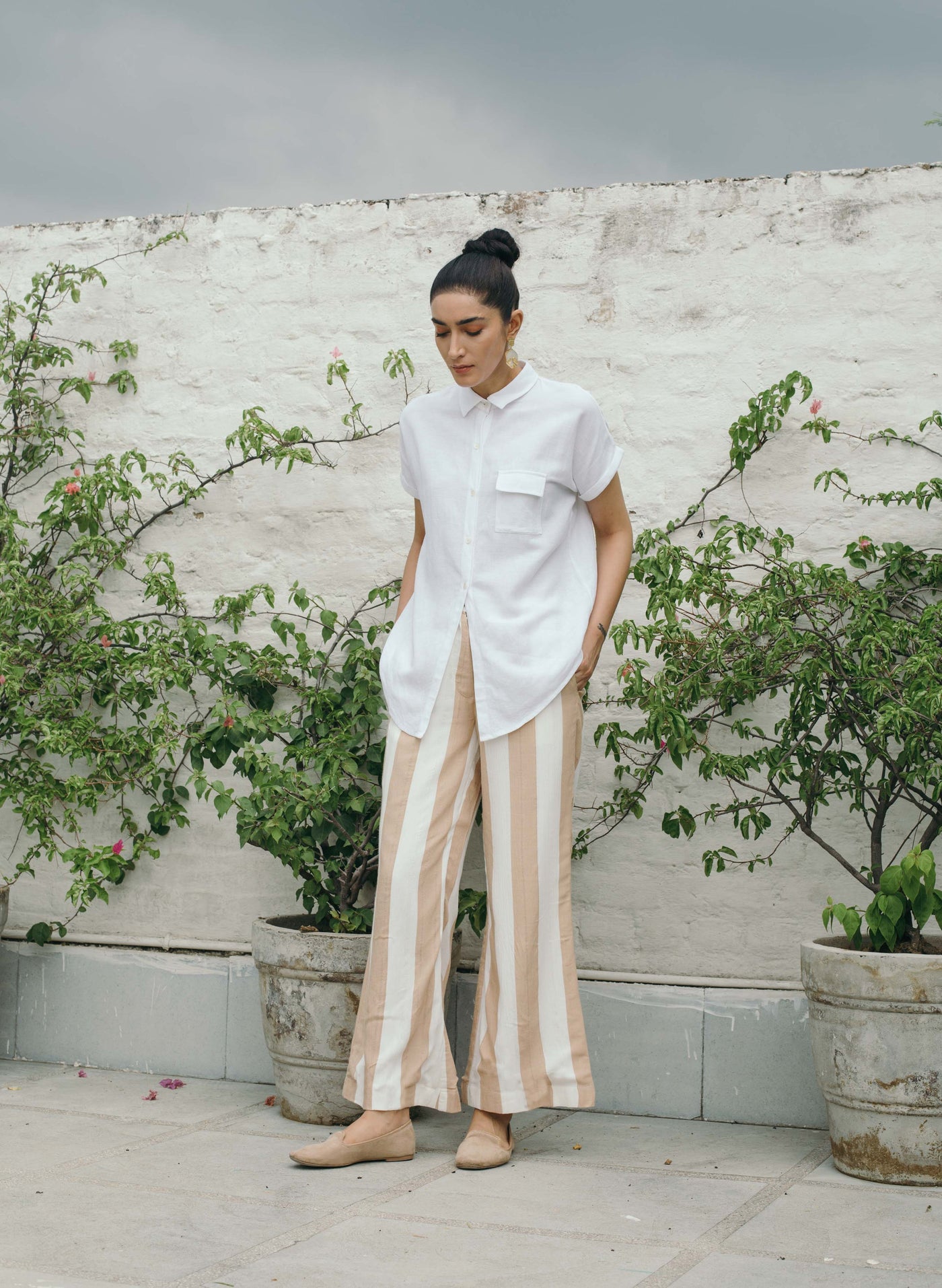 Éclair Striped Wide Pants