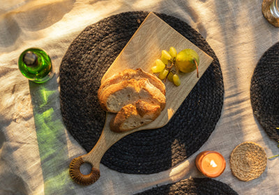 Coal Jute Round Placemat