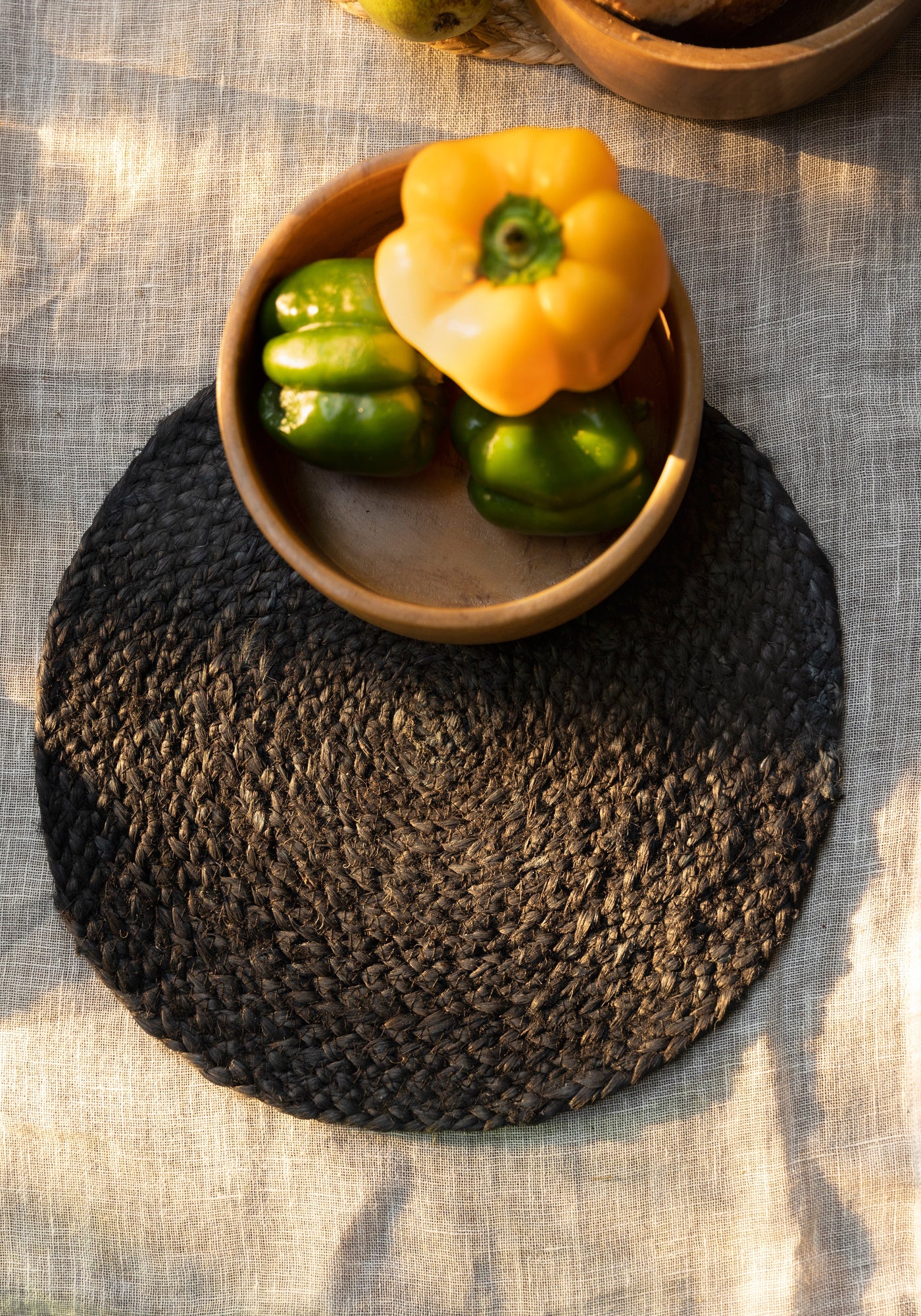 Coal Jute Round Dishmat