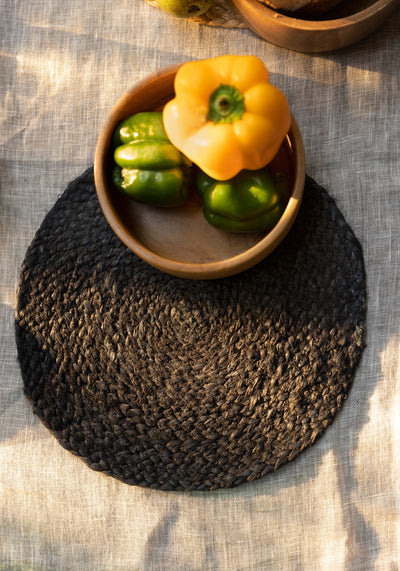 Coal Jute Round Dishmat