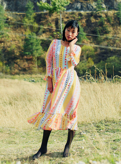 Women's Delphinium Bell Sleeve Dress