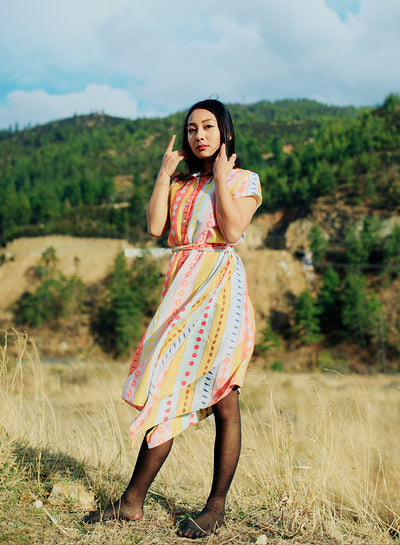 Online Delphinium Collar Dress