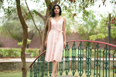 Buy Pink Coloured Frill Dress