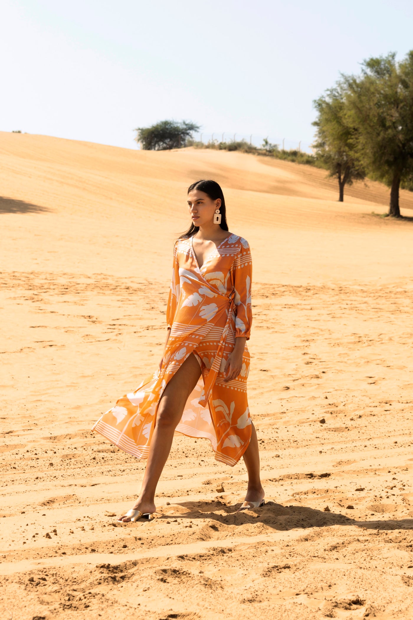 Ecru Coral Maxi Dress