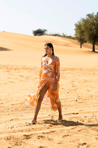 Ecru Coral Maxi Dress