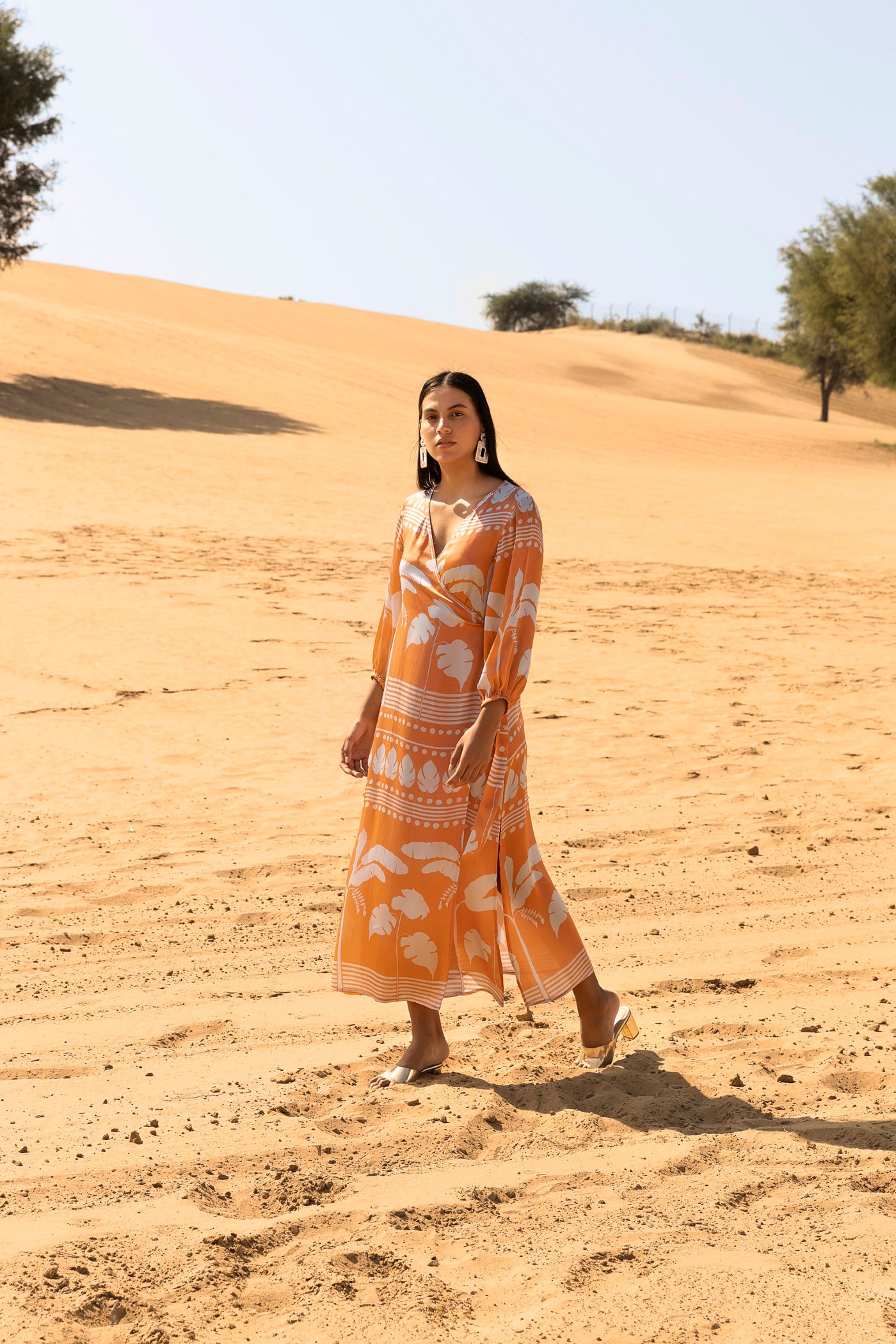 Ecru Coral Maxi Dress