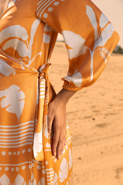 Ecru Coral Maxi Dress
