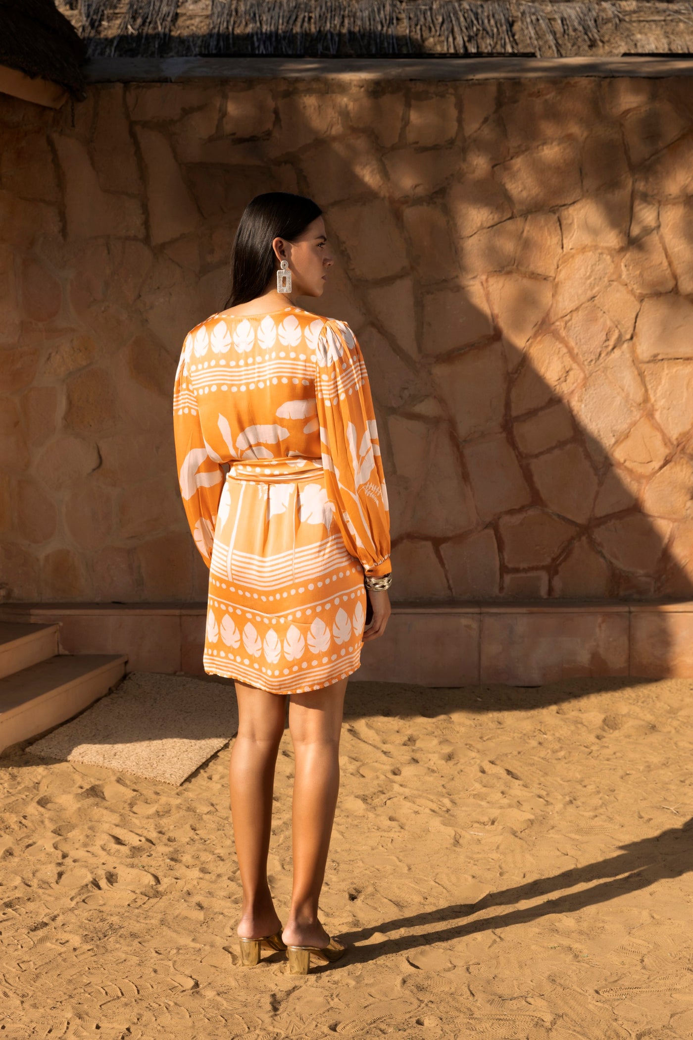 Ecru Coral Short Dress